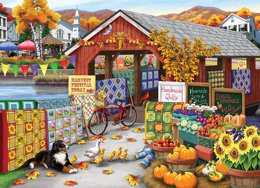 cobble-hill-500-piece-harvest-festival-puzzle-500-teile-herbst image 2