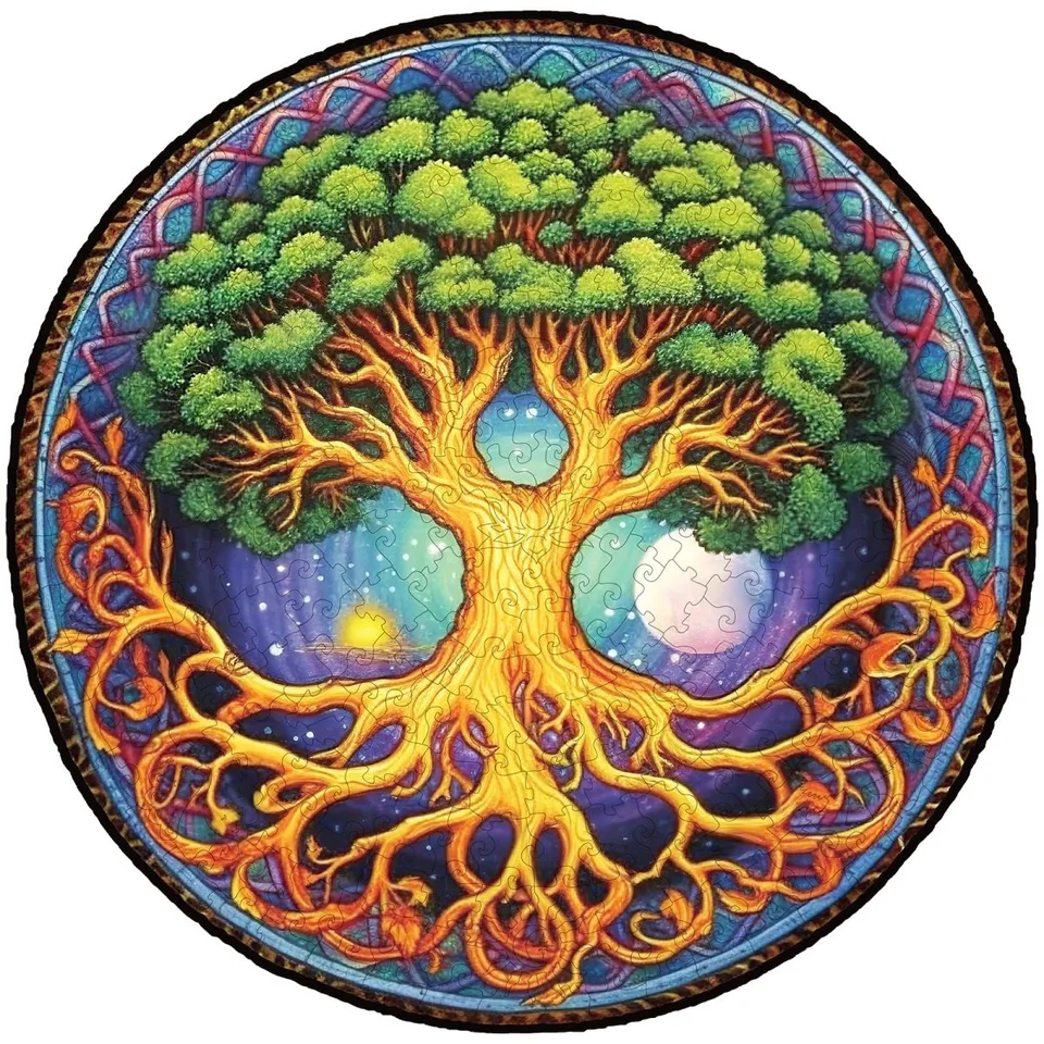 kaayee-wooden-puzzle-lush-tree-of-life-holzpuzzle-medium-rund image 1
