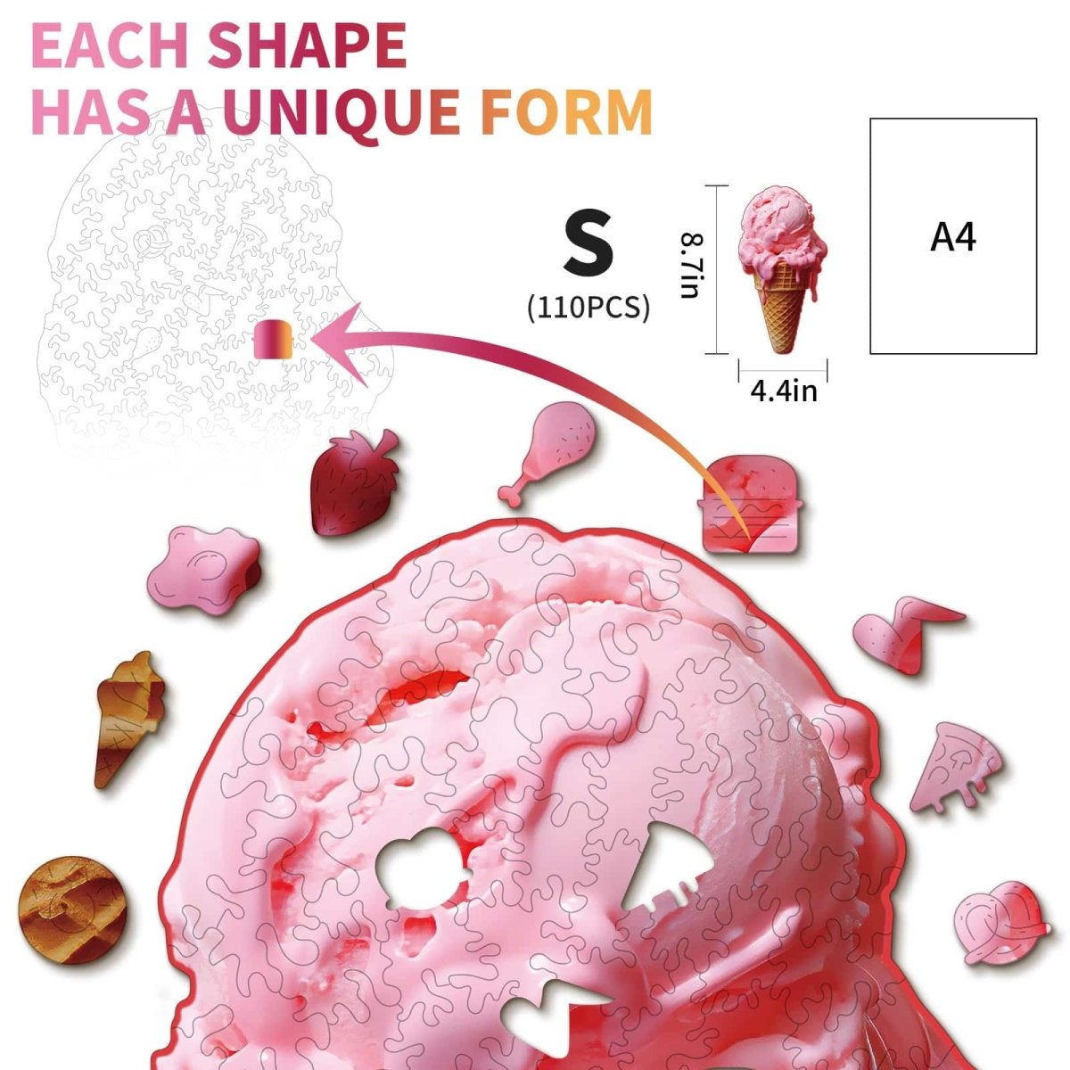 kaayee-ice-cream-holzpuzzle-small-food-serie-110-teile image 3