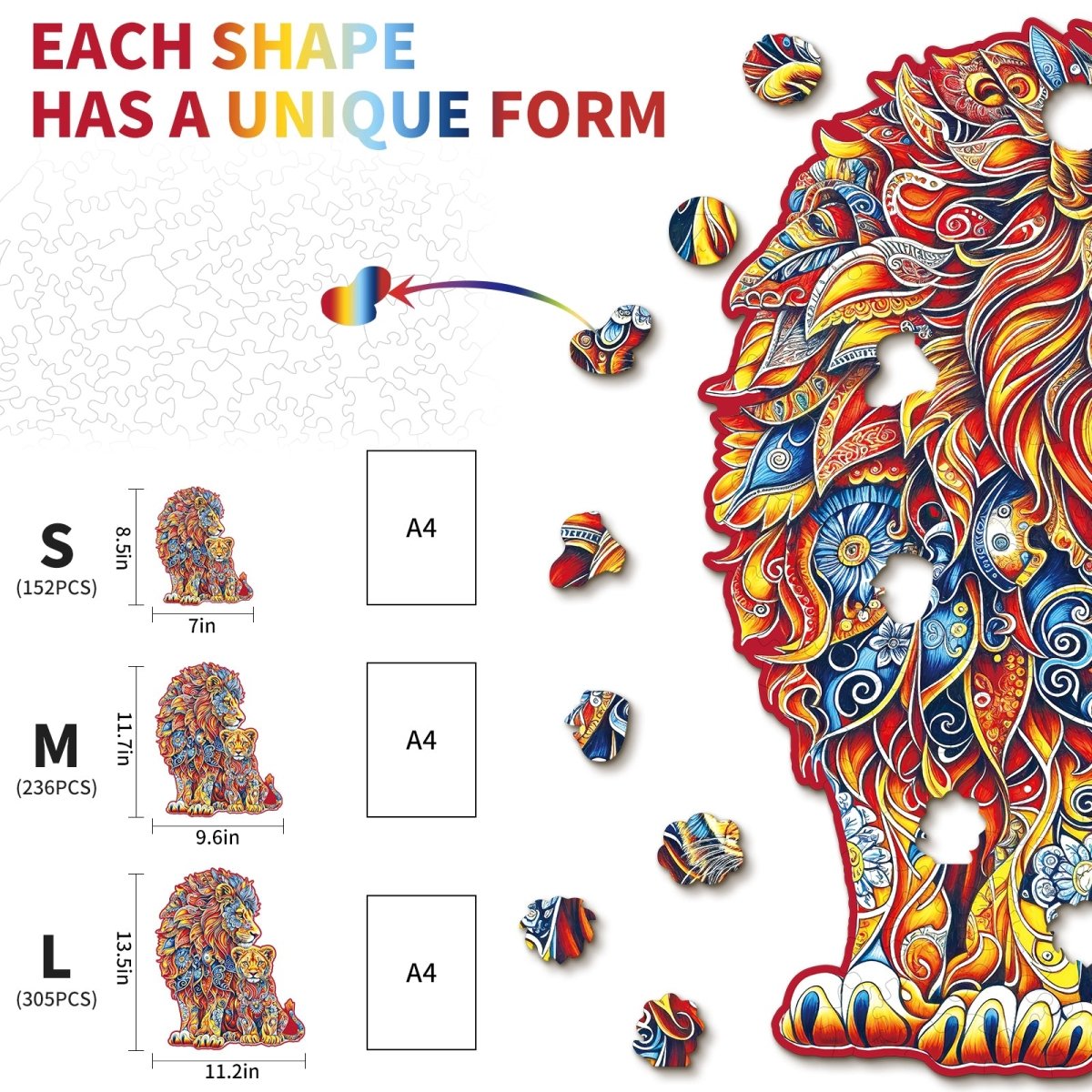 kaayee-wooden-puzzle-lion-holzpuzzle-small-pocket-escape image 5
