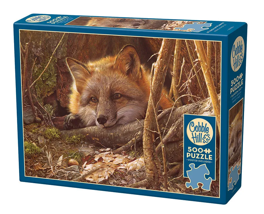 cobble-hill-500-piece-a-touch-of-warmth-puzzle-fuchs-500teile image 1