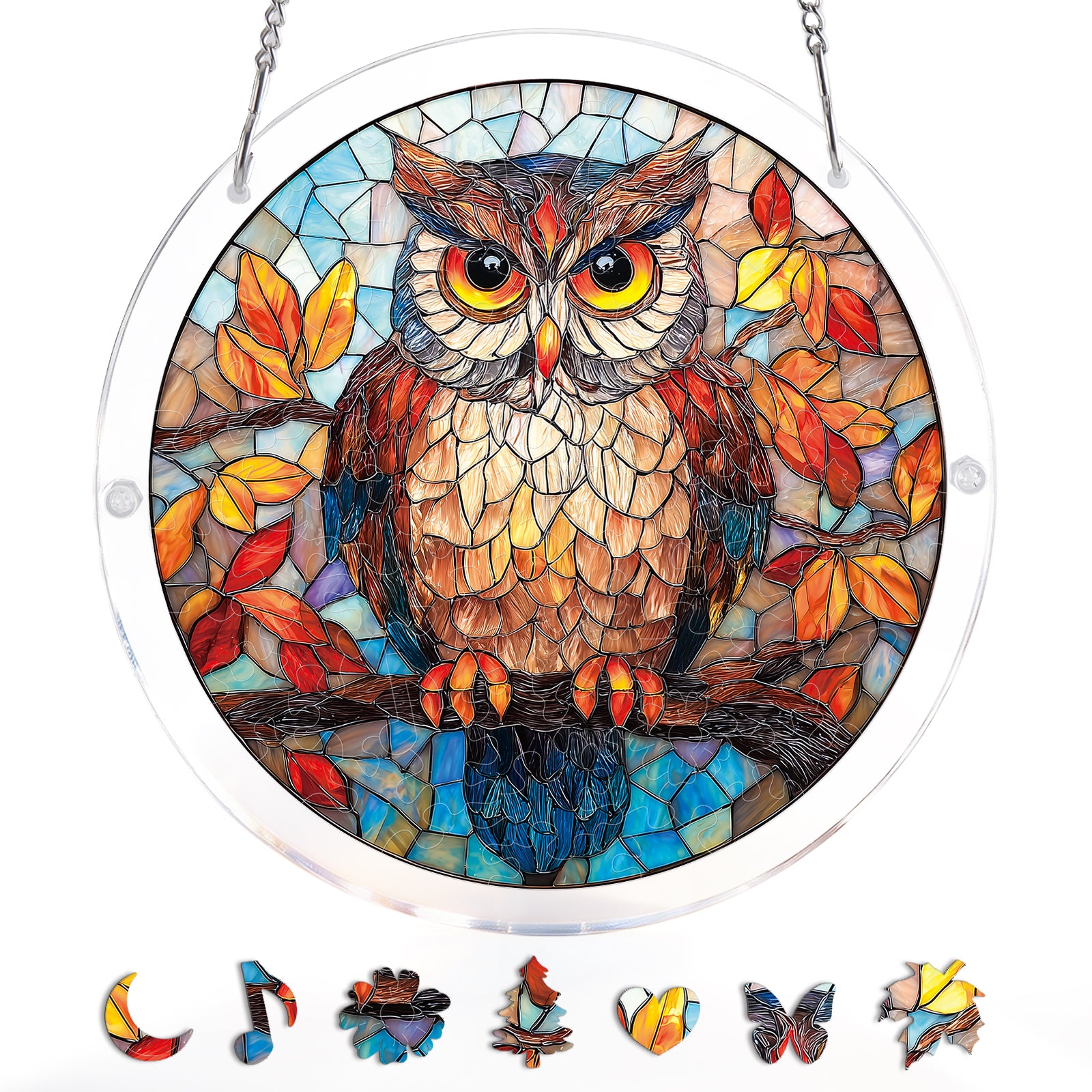 kaayee-autumn-owl-suncatcher-fensterbild-medium-20-8-cm image 3
