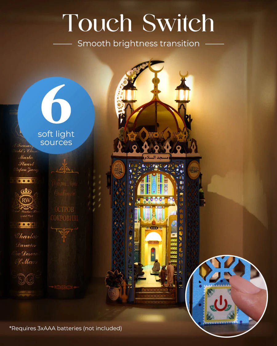 kaayee-book-nook-kit-mosque-3d-holzbau-beleuchtet image 5