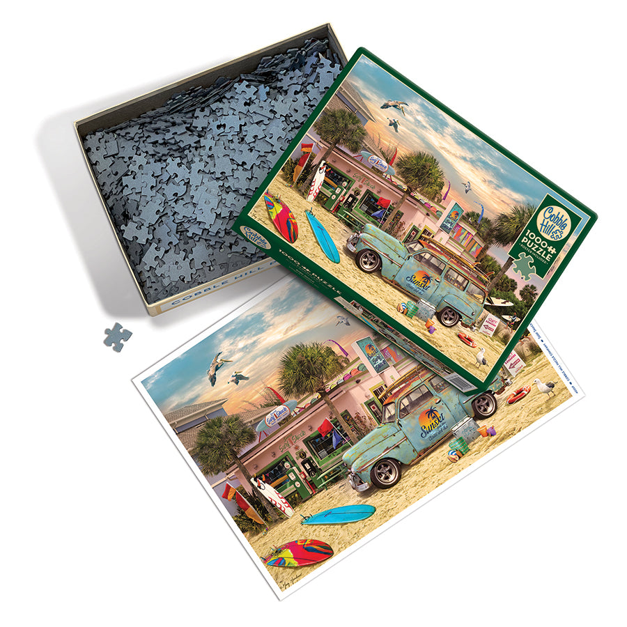 cobble-hill-1000-piece-surf-shack-puzzle-1000-teile-strand image 3