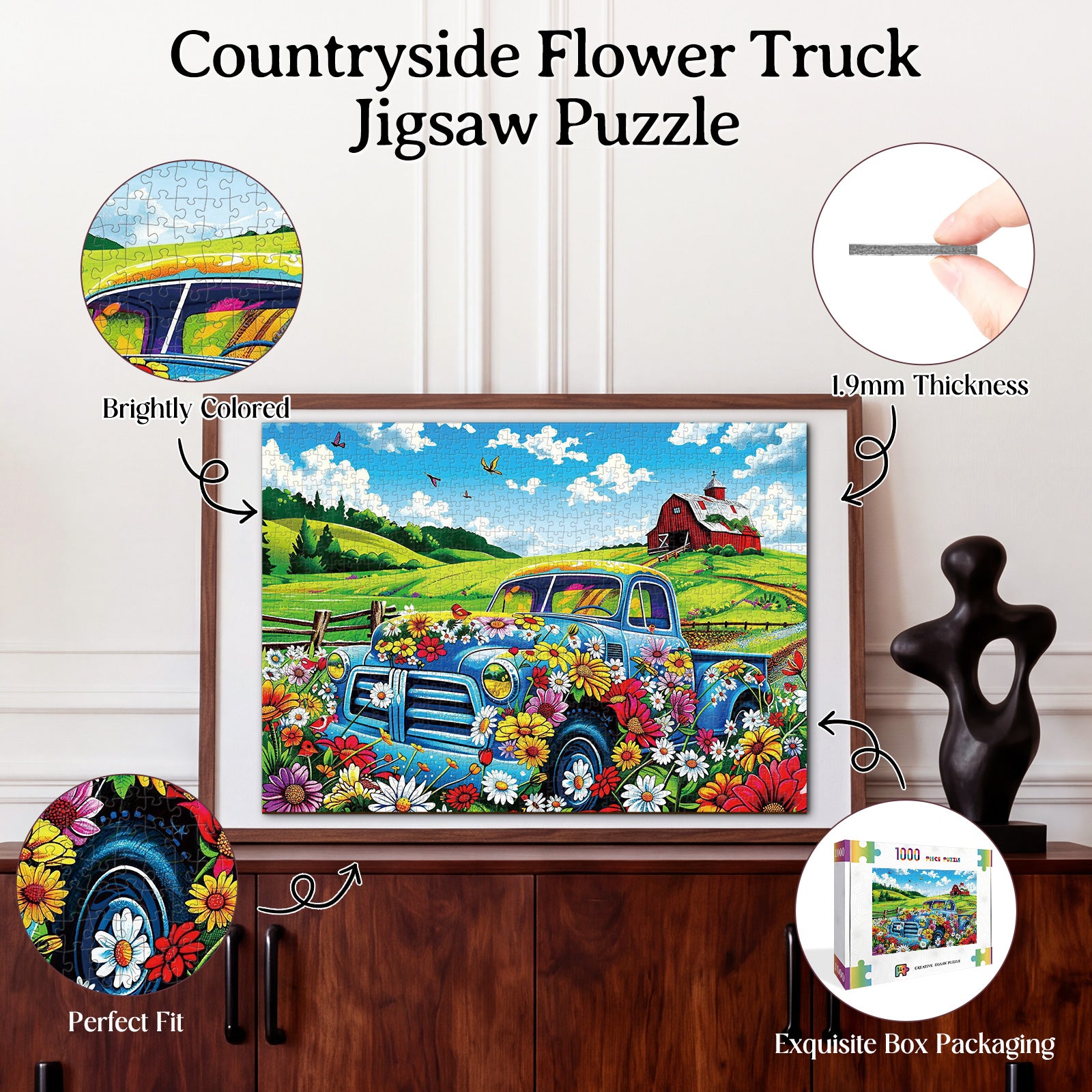kaayee-countryside-flower-truck-1000-teile-puzzle-eco-blumenauto image 3