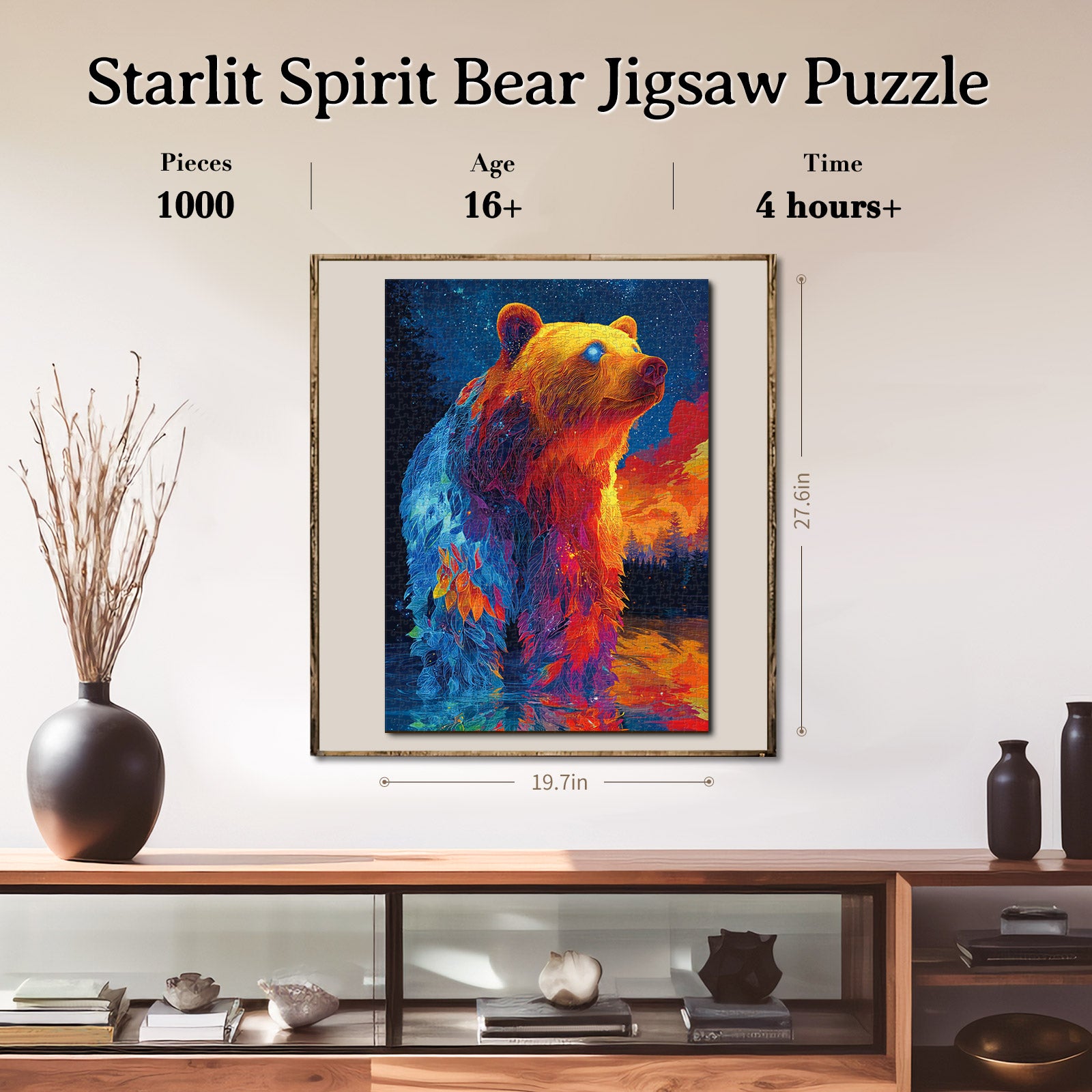 kaayee-cardboard-puzzle-starlit-spirit-bear-1000-teile-eco image 6