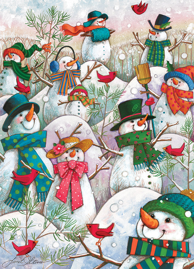 cobble-hill-hill-of-a-lot-of-snowmen-500-teile-puzzle-winter image 2