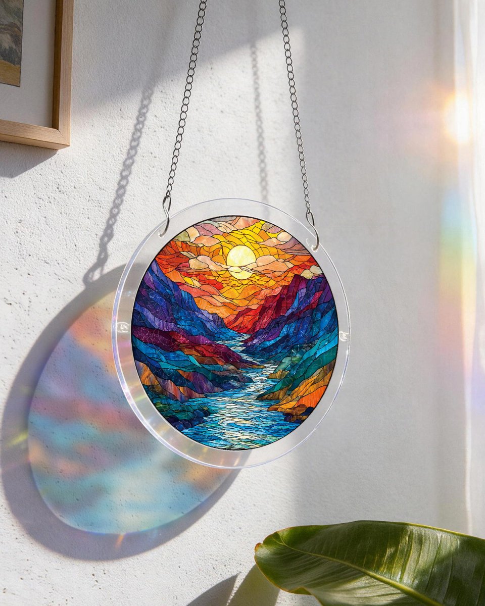 kaayee-suncatcher-puzzle-glazed-mountain-moon-acryl-fensterbild image 5