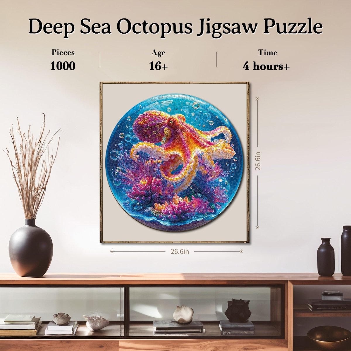 kaayee-cardboard-deep-sea-octopus-puzzle-1000-teile-standard-edition-rund image 6