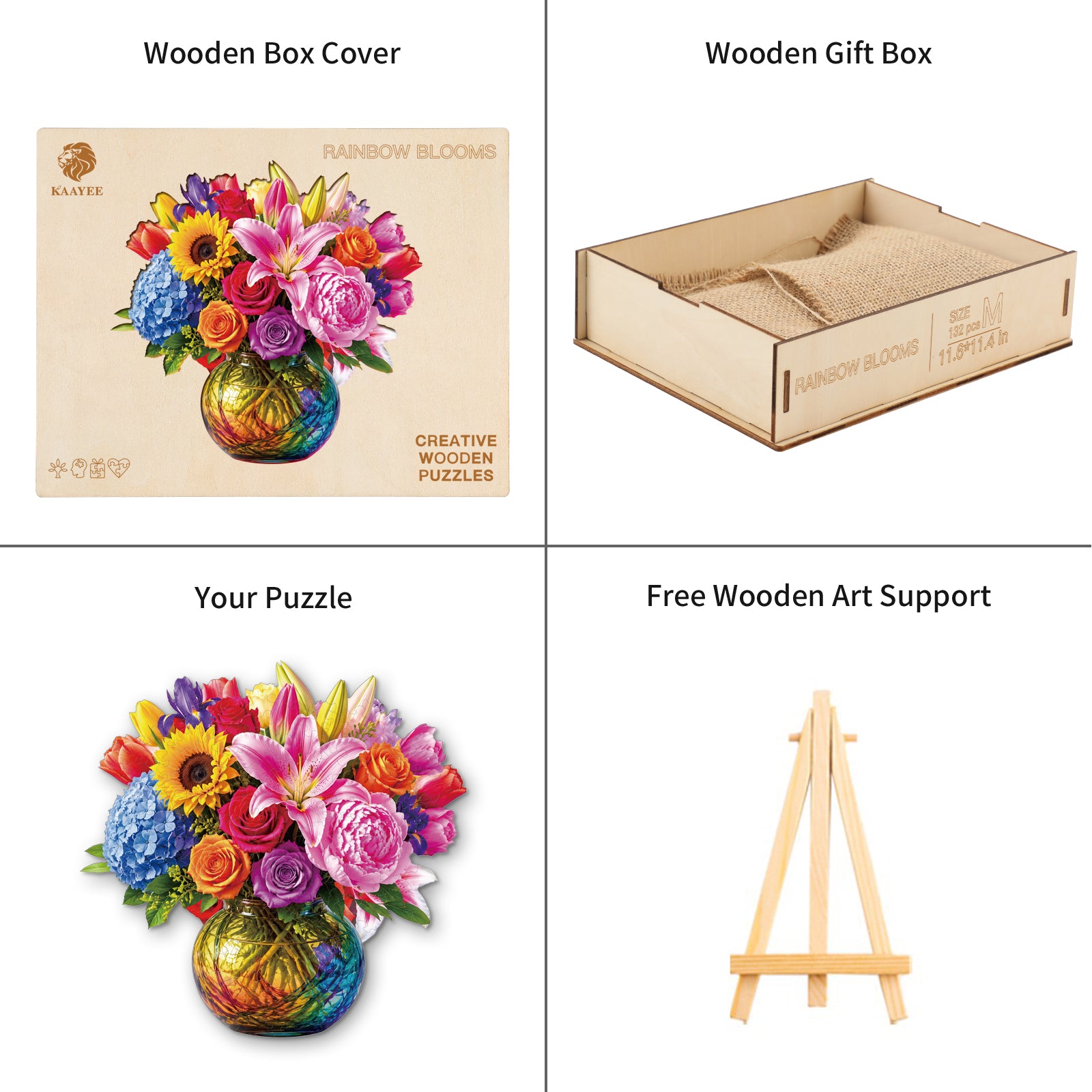 kaayee-rainbow-blooms-holzpuzzle-medium-blumenmotiv image 4