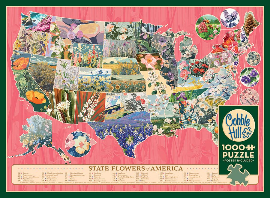 cobble-hill-1000-piece-state-flowers-of-america-puzzle-1000-teile image 4