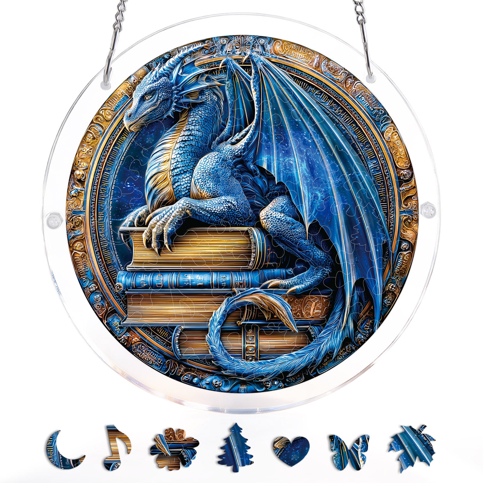 kaayee-suncatcher-puzzle-dragon-realm-library-fensterbild-m image 3