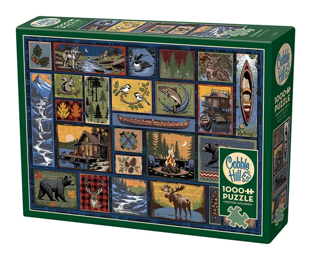 cobble-hill-1000-teile-woodcraft-puzzle-wildtiere-wald image 1