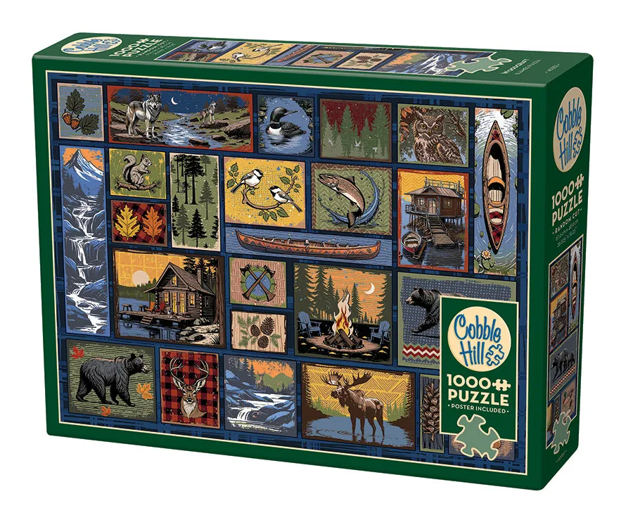 cobble-hill-1000-teile-woodcraft-puzzle-wildtiere-wald image 1