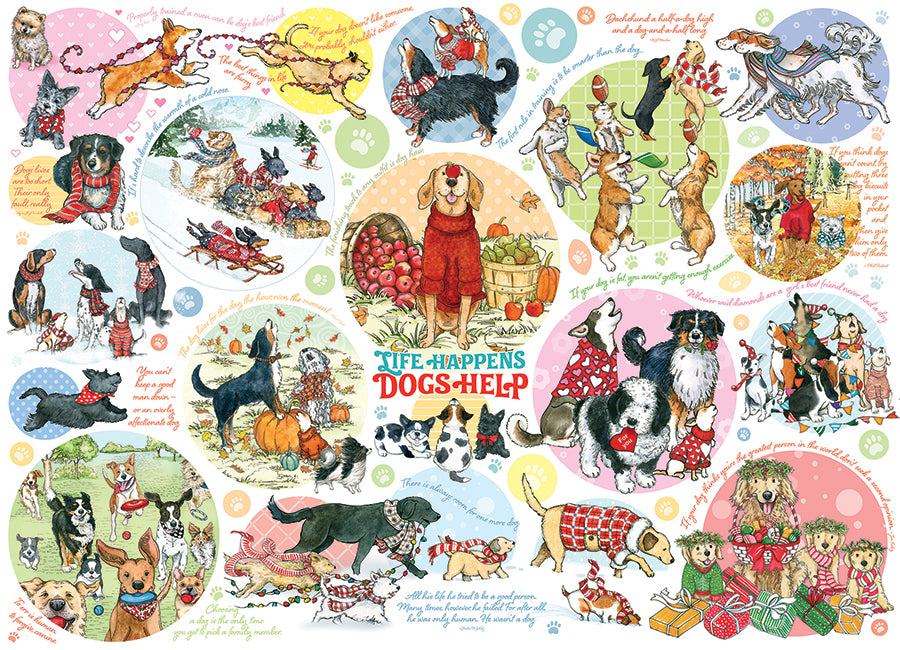 cobble-hill-1000-piece-dog-thoughts-puzzle-1000-teile-hunde image 2