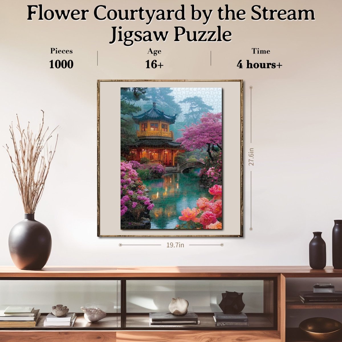 kaayee-flower-courtyard-by-the-stream-puzzle-1000-teile-standard image 5