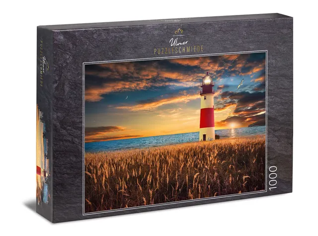 ulmer-puzzleschmiede-horizont-puzzle-1000-teile-leuchtturm-meer image 1