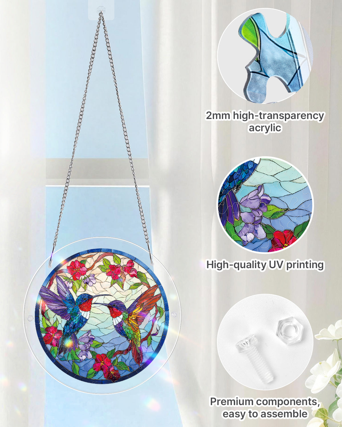 kaayee-suncatcher-puzzle-hummingbird-bloomscape-fensterbild-large image 4