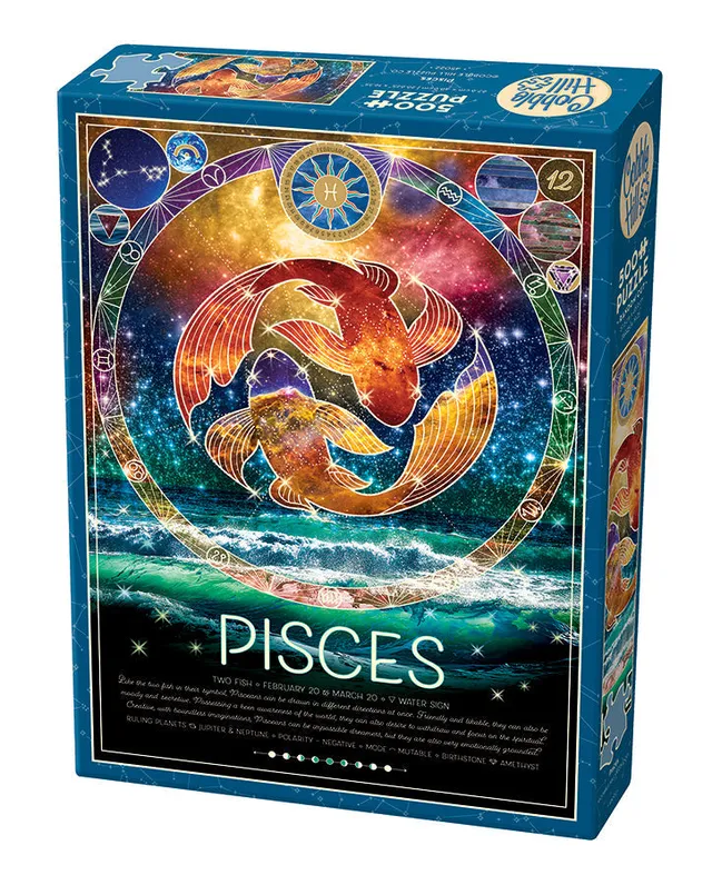 cobble-hill-500-piece-pisces-puzzle-500-teile-sternzeichen image 1