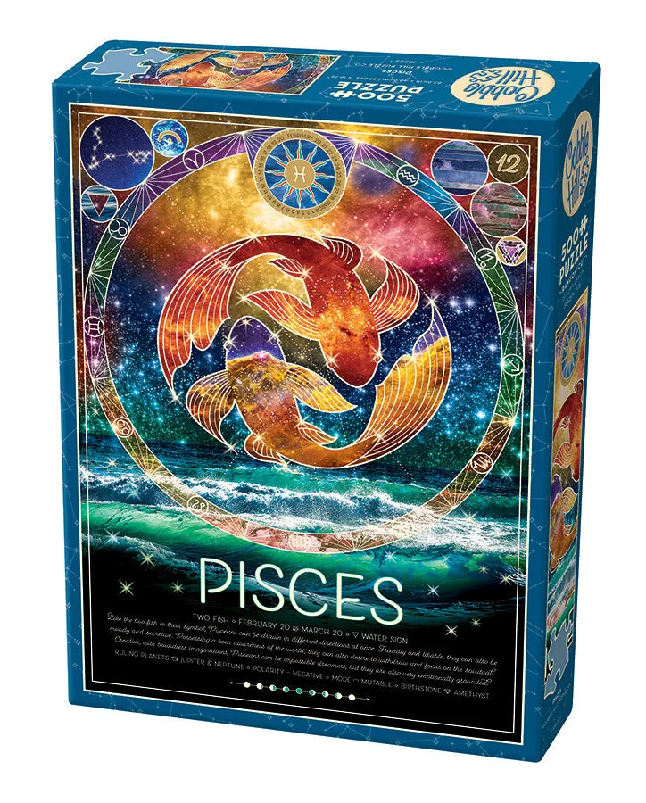 cobble-hill-500-piece-pisces-puzzle-500-teile-sternzeichen image 1