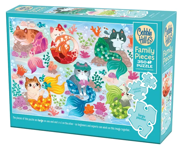 cobble-hill-family-pieces-350-mercats-puzzle-350-teile-katzen image 1