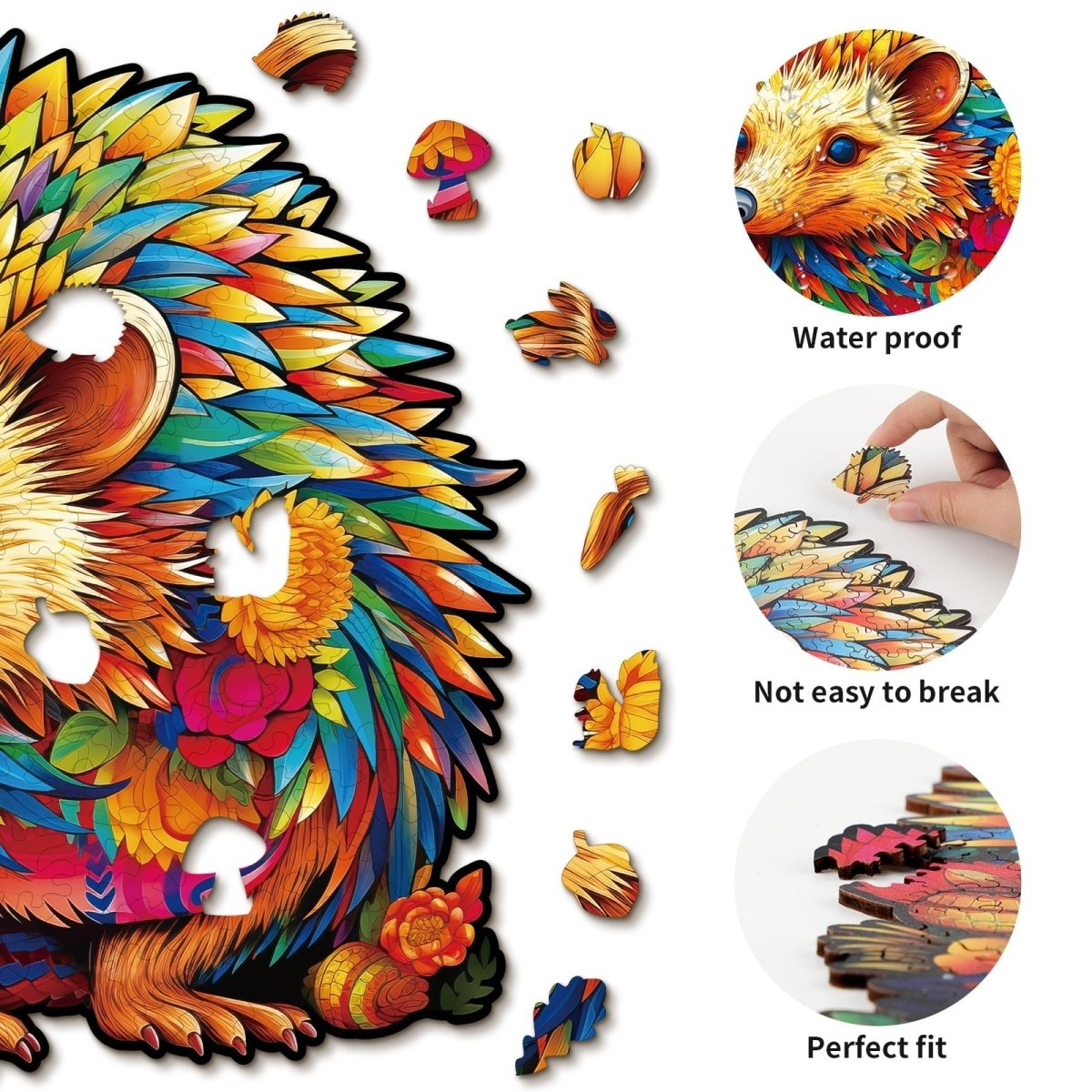 kaayee-smart-hedgehog-holzpuzzle-medium-tiermotiv image 2