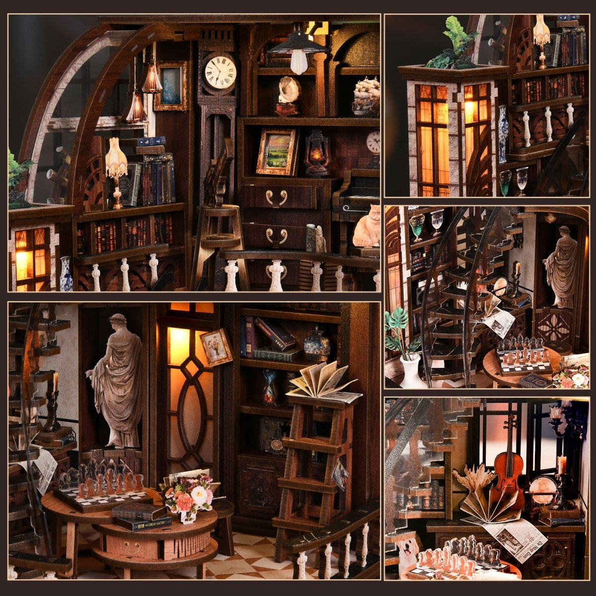 kaayee-miniature-bacchus-bookstore-diy-miniaturhaus-holz-led image 4