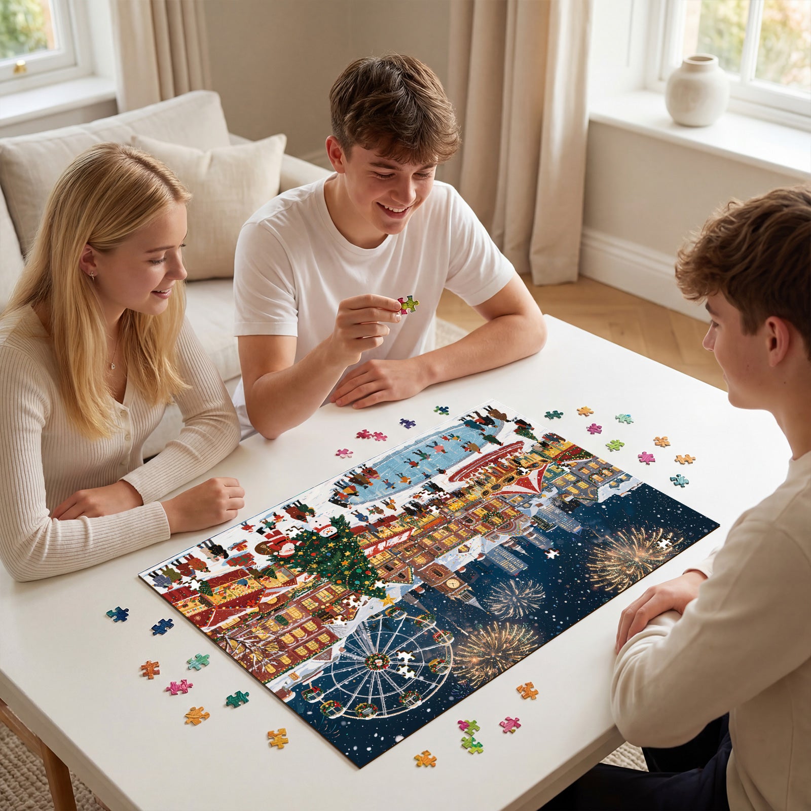 kaayee-cardboard-puzzle-winter-ice-carnival-1000-t-eco-white-board image 4