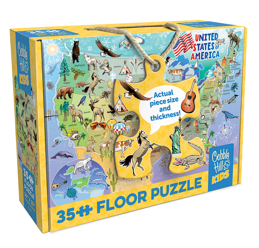 cobble-hill-floor-puzzles-map-of-the-usa-bodenpuzzle-35-teile-karte image 1