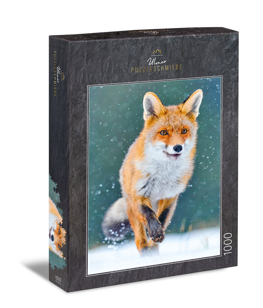 ulmer-puzzleschmiede-puzzle-1000-teile-fuchs-im-winter-natur image 1