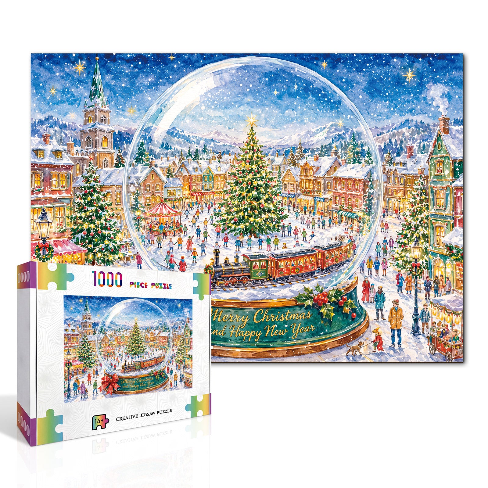 kaayee-snow-globe-1000-teile-puzzle-eco-white-board image 2