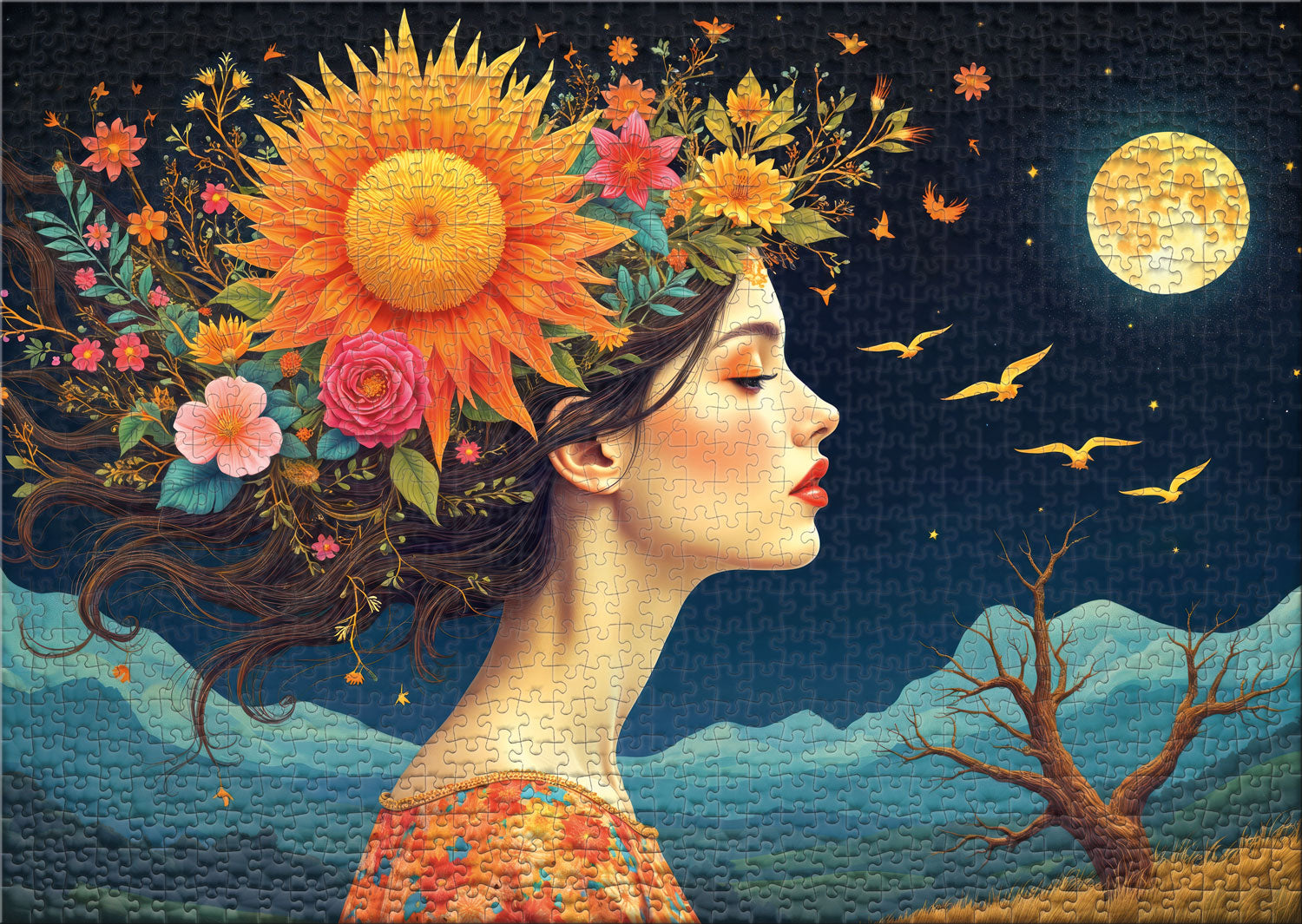 ulmer-puzzleschmiede-luna-flora-puzzle-1000-teile-mond image 2