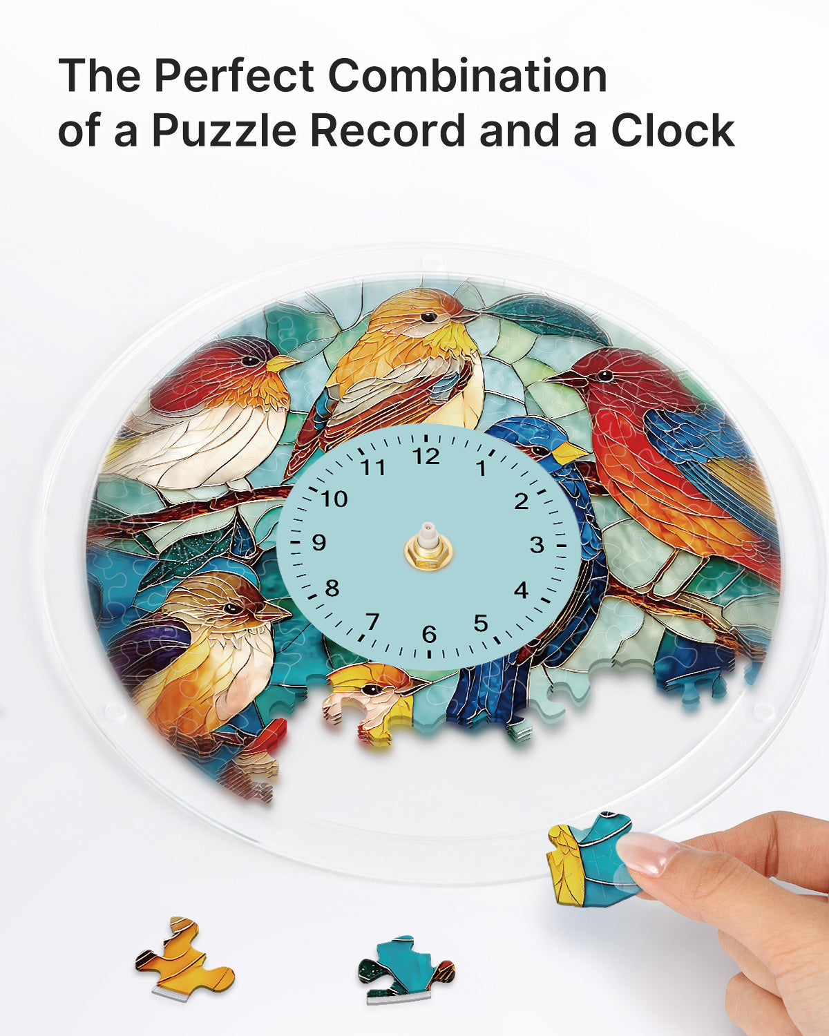 kaayee-clock-kit-birds-in-harmony-puzzle-uhr-regular-acryl-v-gel image 2