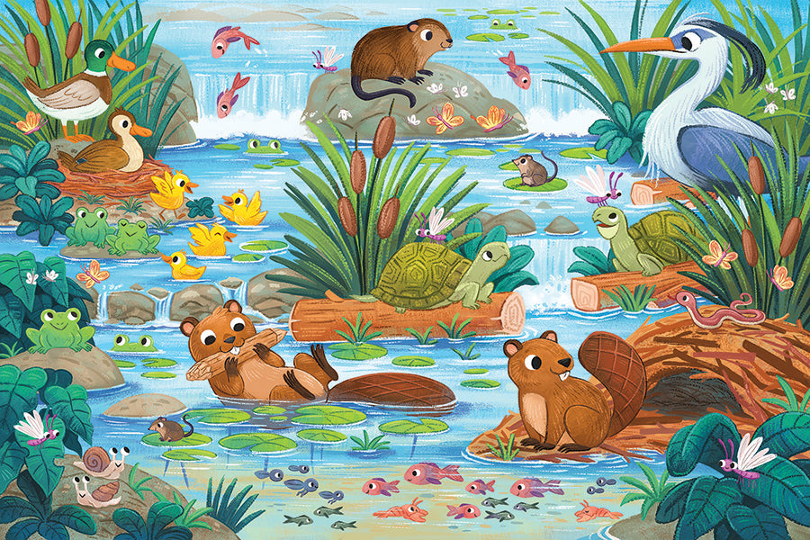 cobble-hill-floor-beaver-and-friends-bodenpuzzle-35-teile image 2