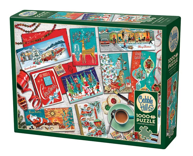 cobble-hill-1000-piece-mid-mod-season-s-greetings-retro image 1