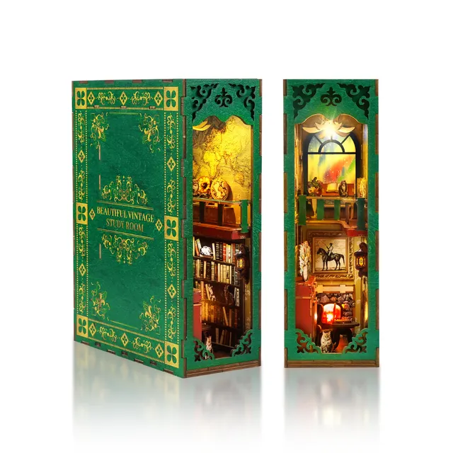 kaayee-vintage-study-book-nook-kit-leseraum-miniatur image 1