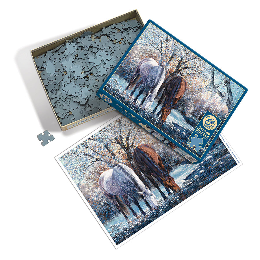 cobble-hill-500-piece-winter-s-beauty-puzzle-500-teile-pferde image 3