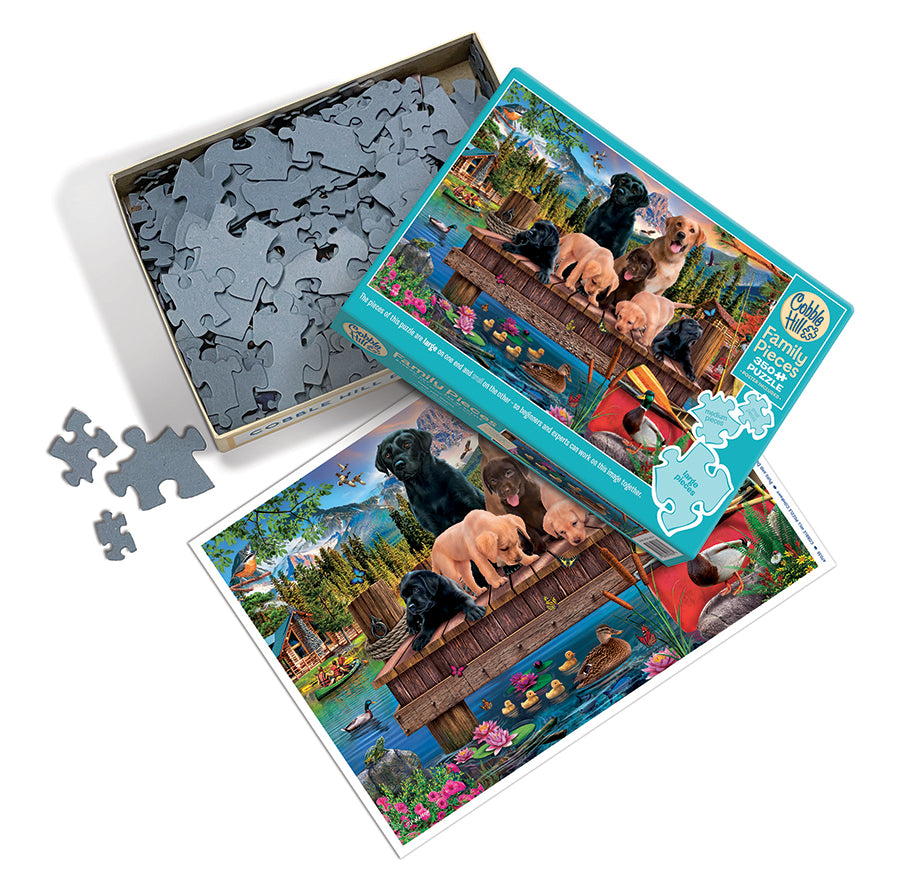 cobble-hill-family-pieces-350-pups-and-ducks-puzzle-350-teile-hunde image 3