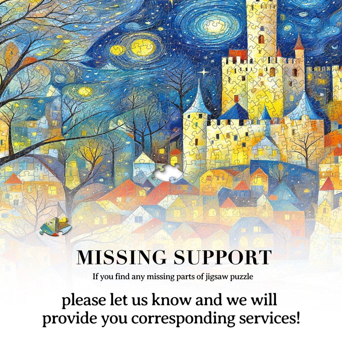 kaayee-cardboard-puzzle-starry-night-castle-1000-teile-eco image 7