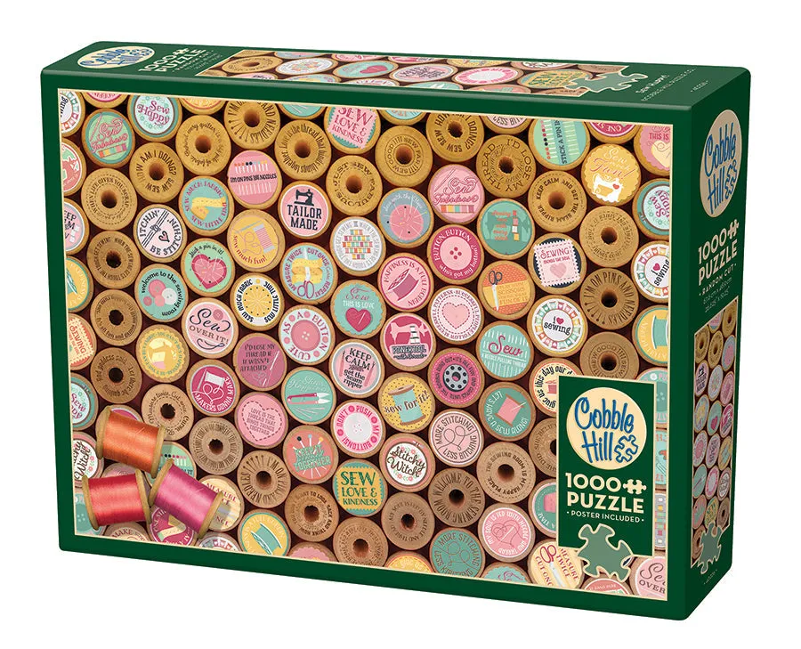 cobble-hill-1000-piece-sew-happy-puzzle-1000-teile-n-hen image 1
