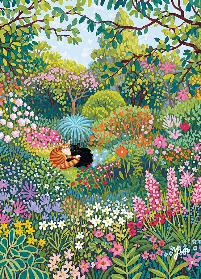 cobble-hill-in-the-garden-puzzle-1000-teile-katzen image 2