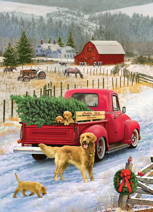 cobble-hill-1000-piece-christmas-on-the-farm-puzzle-1000-teile-winter image 2