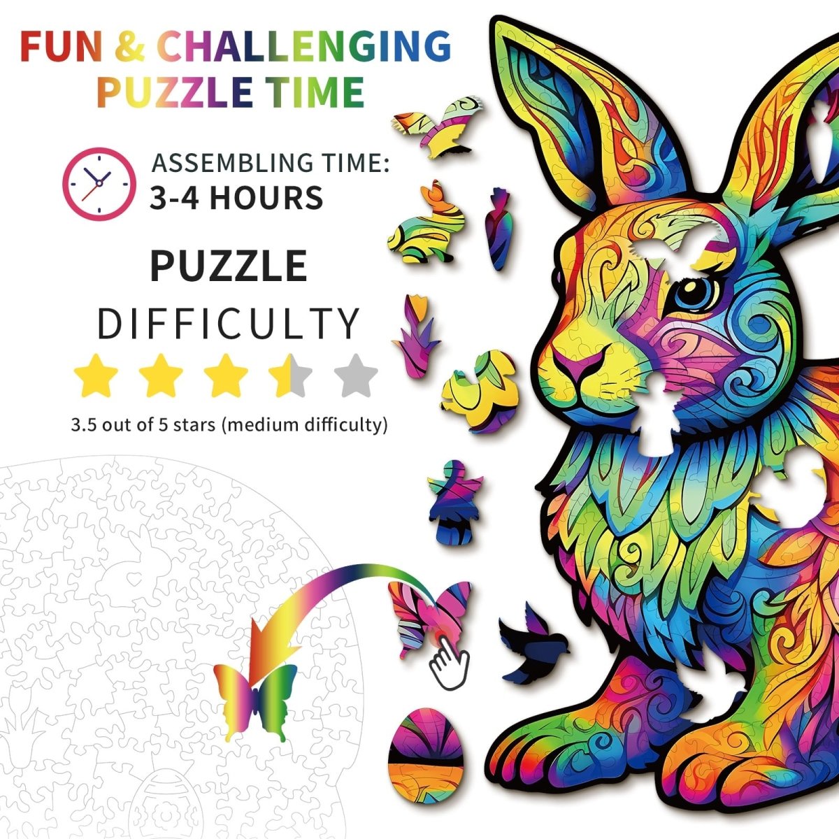 kaayee-wooden-puzzle-cute-rabbit-holzpuzzle-hase-m image 4