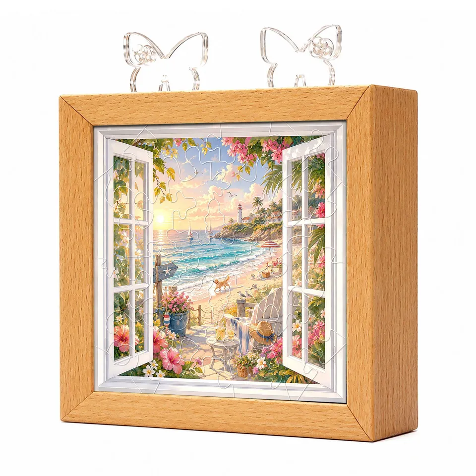 kaayee-night-light-coastal-vista-puzzle-nachtlicht-holzrahmen image 1