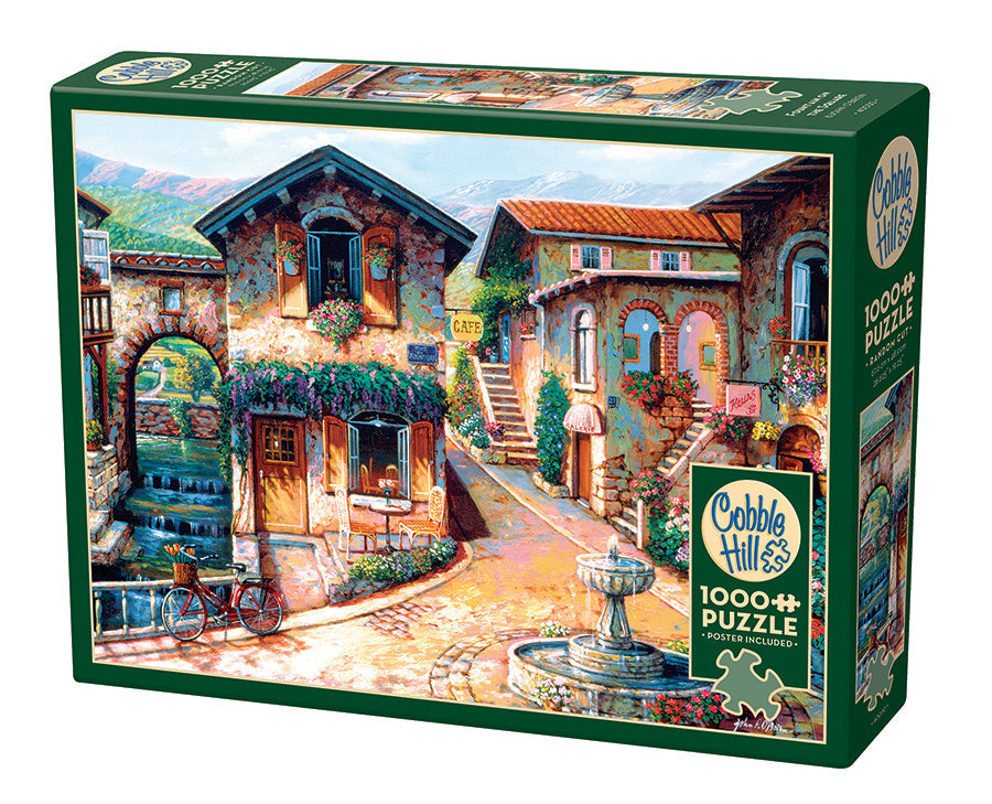 cobble-hill-1000-fountain-on-the-square-puzzle-1000-teile-dorf image 1