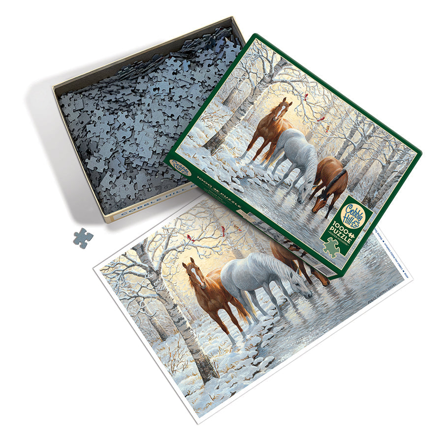 cobble-hill-winter-trio-1000-teile-puzzle-pferde image 3