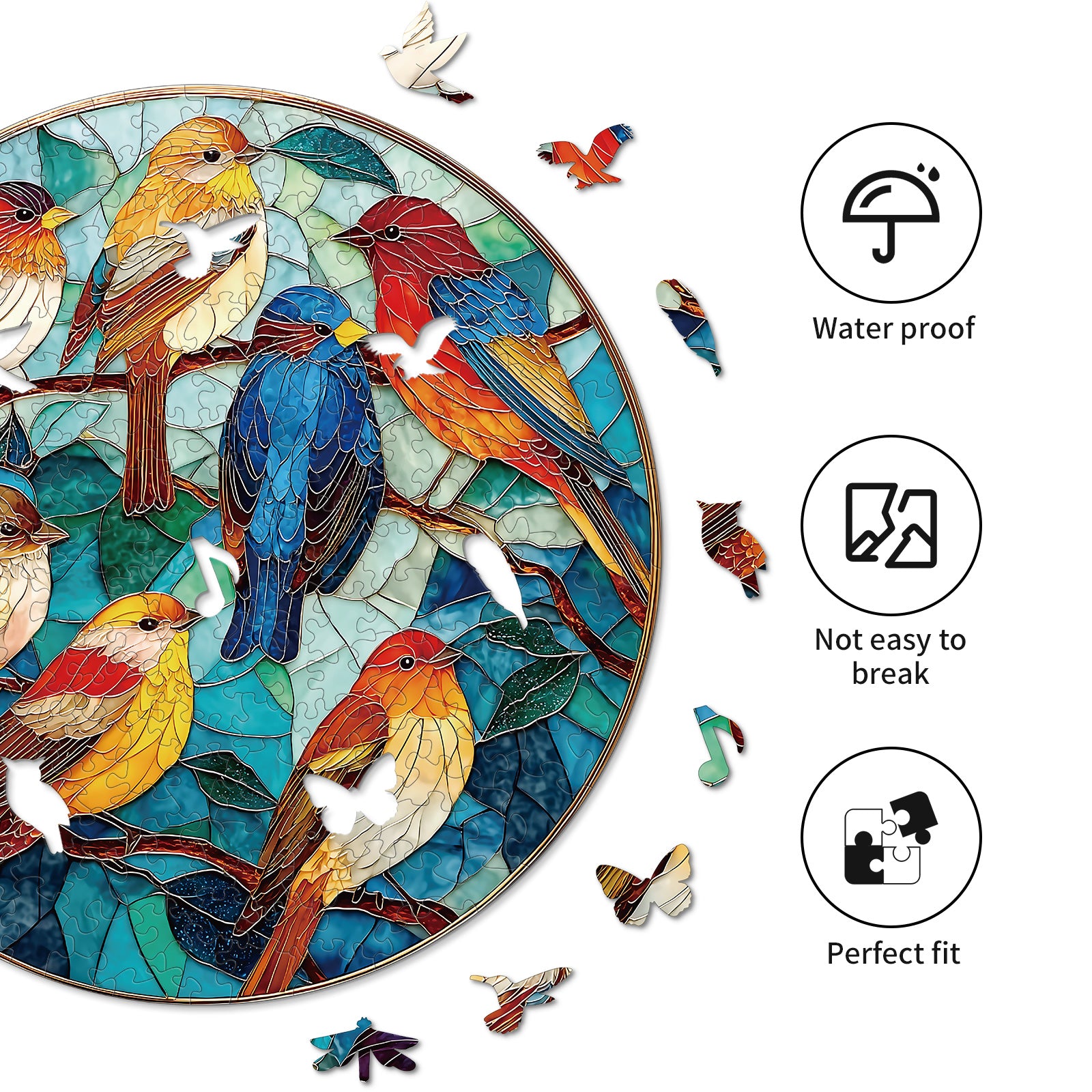 kaayee-harmony-of-wings-holzpuzzle-medium-vogelmotiv image 2