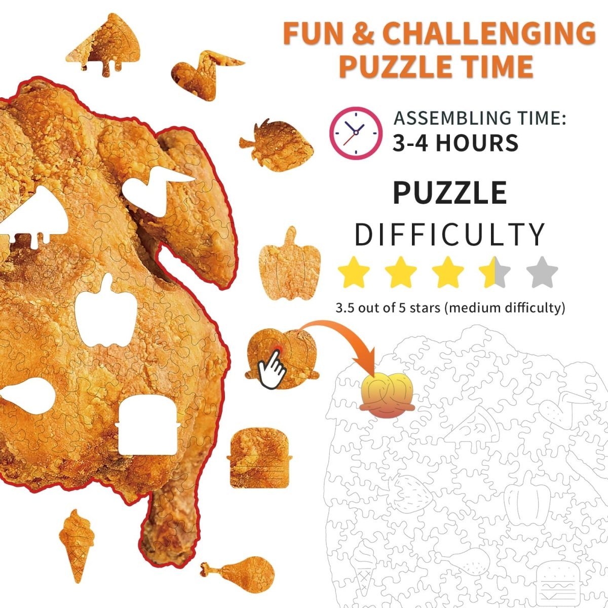 kaayee-fried-chicken-wooden-puzzle-holzpuzzle-small-essen image 4
