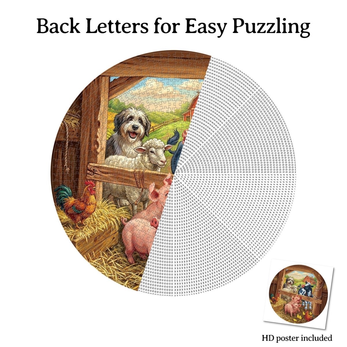 kaayee-cardboard-puzzle-cute-critter-farm-1000-teile-eco image 6