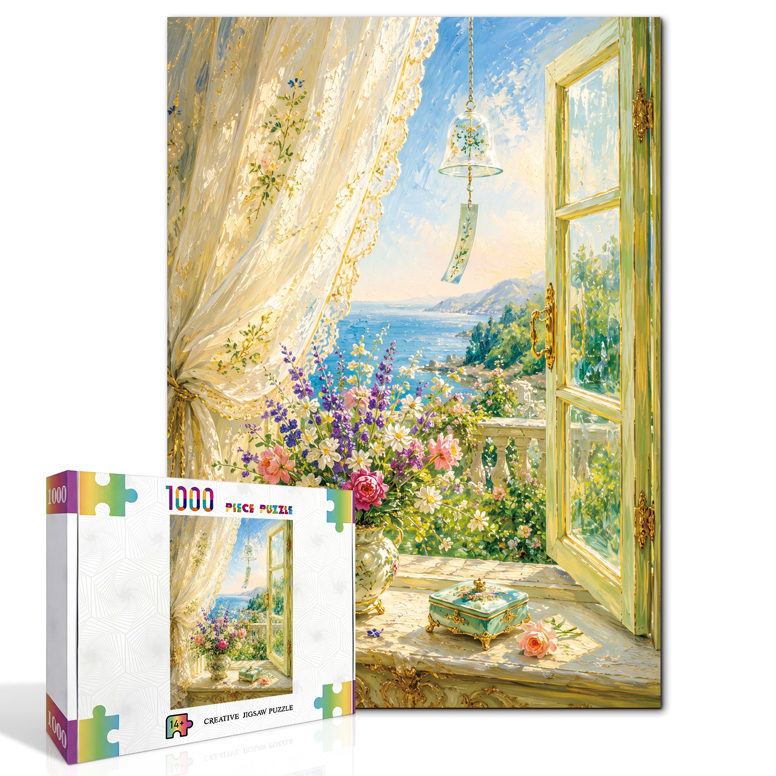 kaayee-garden-morning-light-puzzle-1000-teile-eco-white-board image 2
